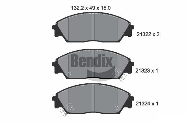 BENDIX Braking fékbetétkészlet, tárcsafék BPD1781