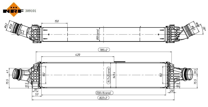 Охолоджувач наддувального повітря, Nrf 309101