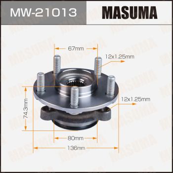 Комплект колісних підшипників, Masuma MW-21013