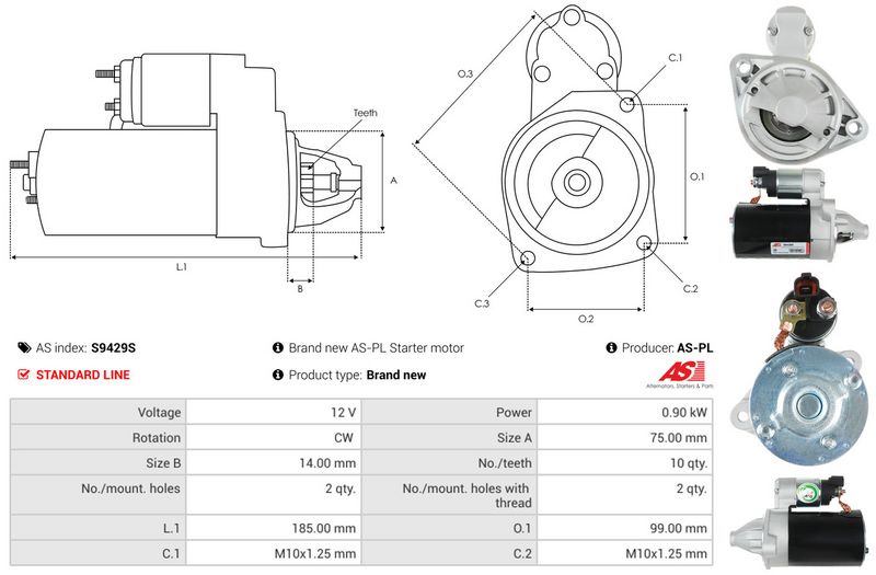 AS-PL S9429S Starter
