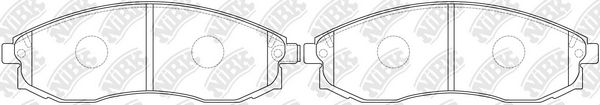 Комплект гальмівних накладок, дискове гальмо, Nibk PN2824