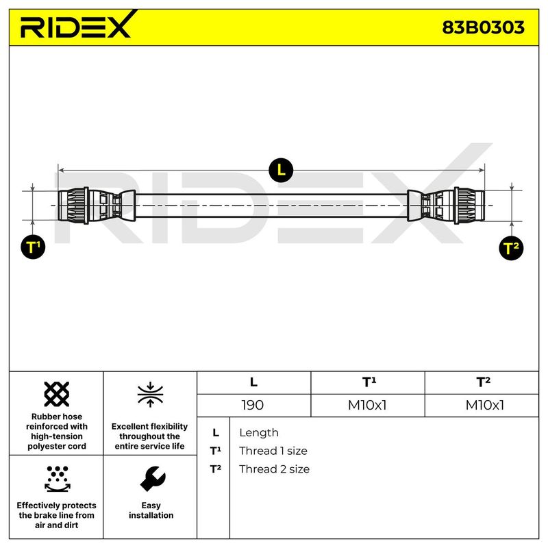 спирачен маркуч RIDEX