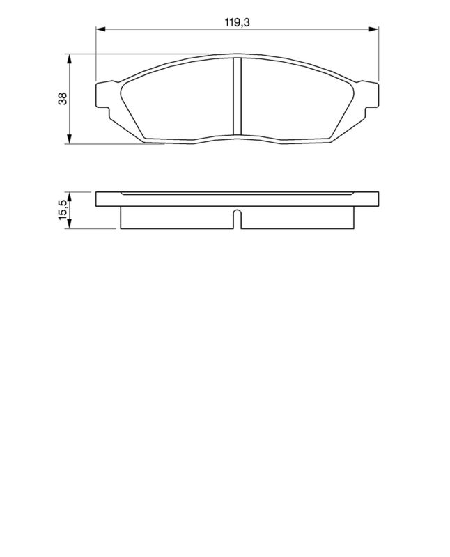 BOSCH 0986467311 - Brake Pad Set, disc brake