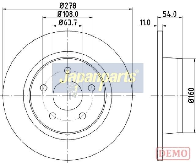 спирачен диск JAPANPARTS