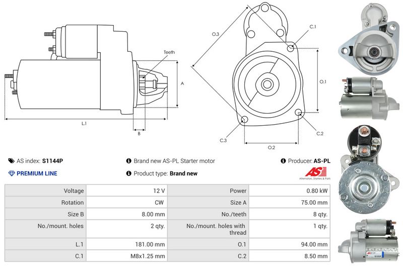 AS-PL S1144P Starter