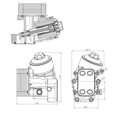 NRF 31847 Housing, oil filter