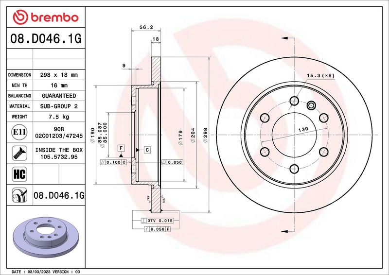 BREMBO Remmenset, remschijf KT 10 056