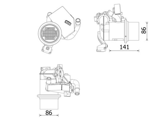 MAHLE Koeler, uitlaatterugvoering CE 14 000P