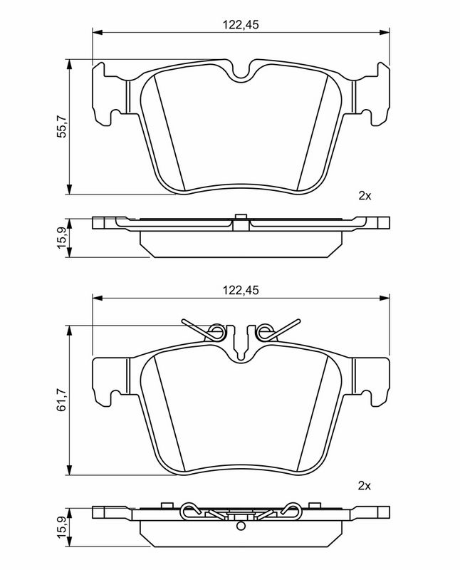 BOSCH 0986495394 Brake Pad Set, disc brake