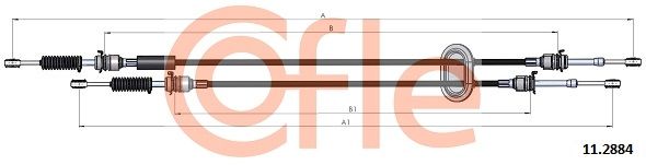Тросовий привод, коробка передач, Cofle 11.2884