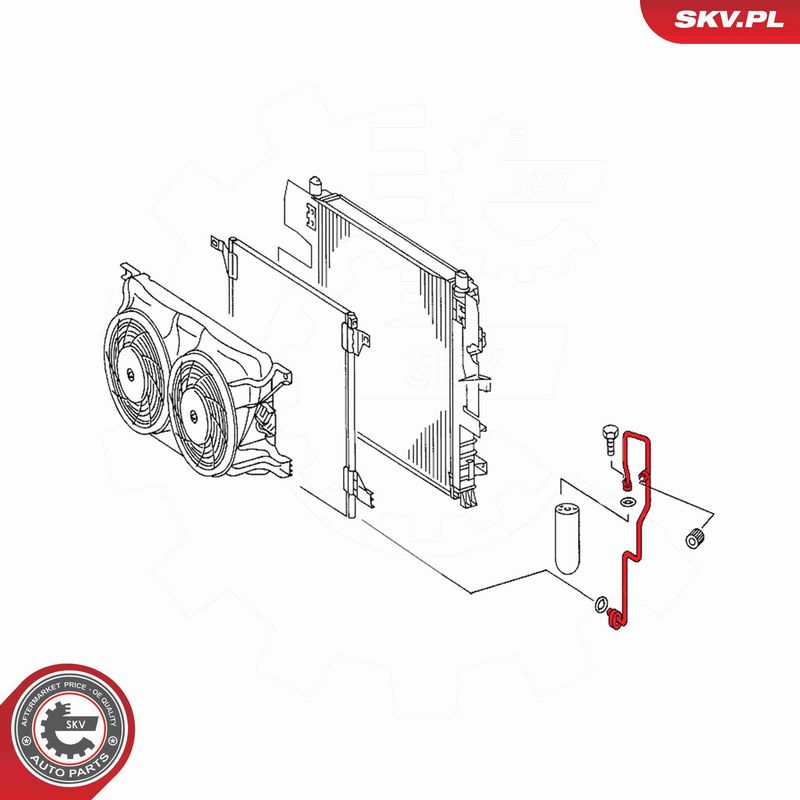 ESEN SKV 54SKV655 High/Low-pressure Line, air conditioning