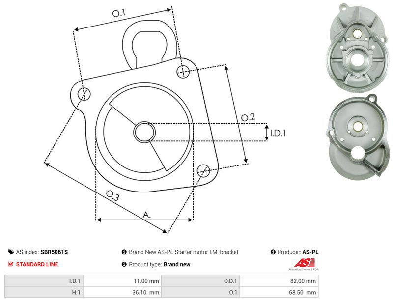 AS-PL SBR5061S Starter Lid, carburettor