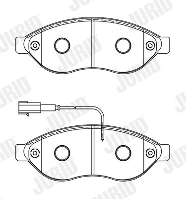 Комплект гальмівних накладок, дискове гальмо, Jurid 573848J