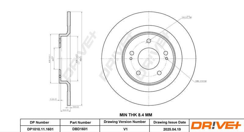 Disc frana DP1010.11.1601 Dr!ve+