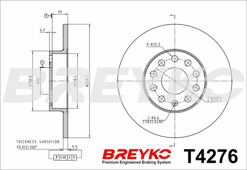 DAVID VASCO T4276 Brake Disc