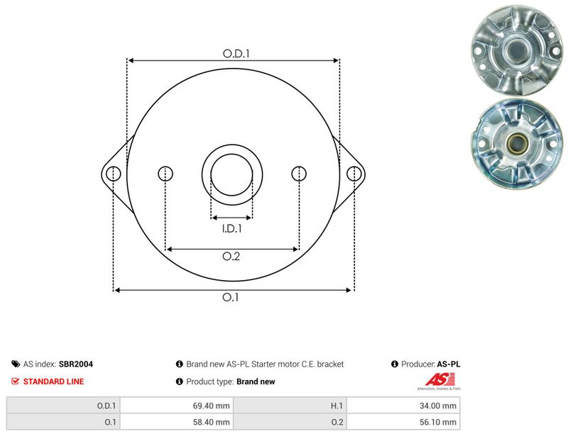 AS-PL SBR2004 Starter Lid, carburettor