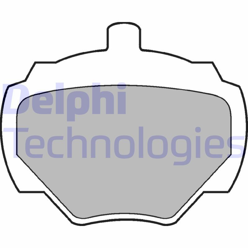 Комплект гальмівних накладок, дискове гальмо, Delphi LP211