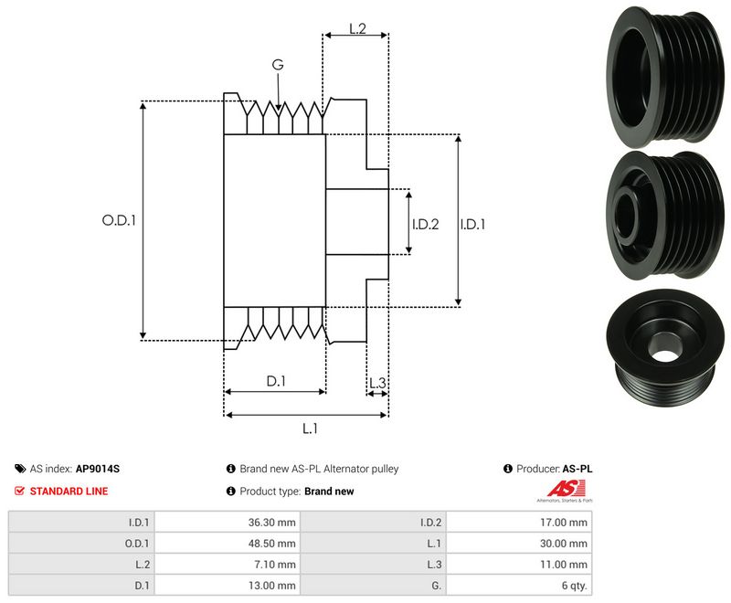 Rihmaratas, generaator, AS-PL AP9014S
