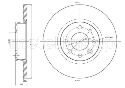 CIFAM VOLVO Тормозной диск передний 440-460 -96