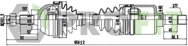 Приводний вал, Profit 2730-0964