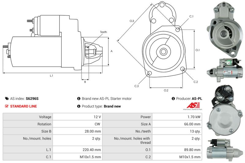AS-PL S6296S Starter