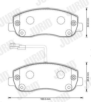 JURID 573357J Brake Pad Set, disc brake