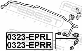 Тяга/стійка, стабілізатор, Febest 0323-EPRL