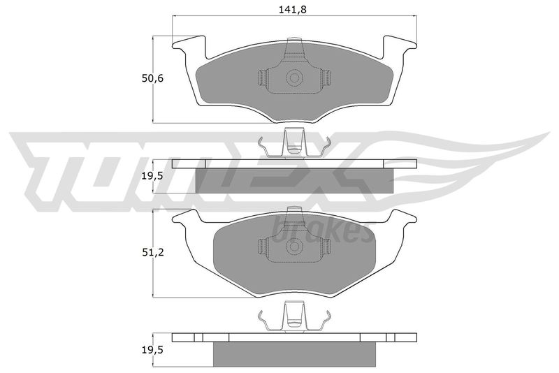 TOMEX Brakes fékbetétkészlet, tárcsafék TX 10-86