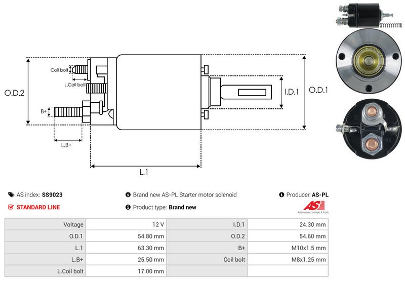 Magnetlülitus, starter, AS-PL SS9023