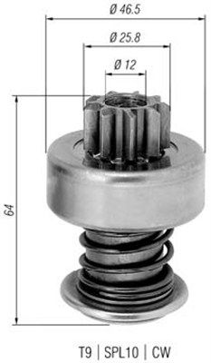 Мала шестірня, стартер, Magneti Marelli 940113020278