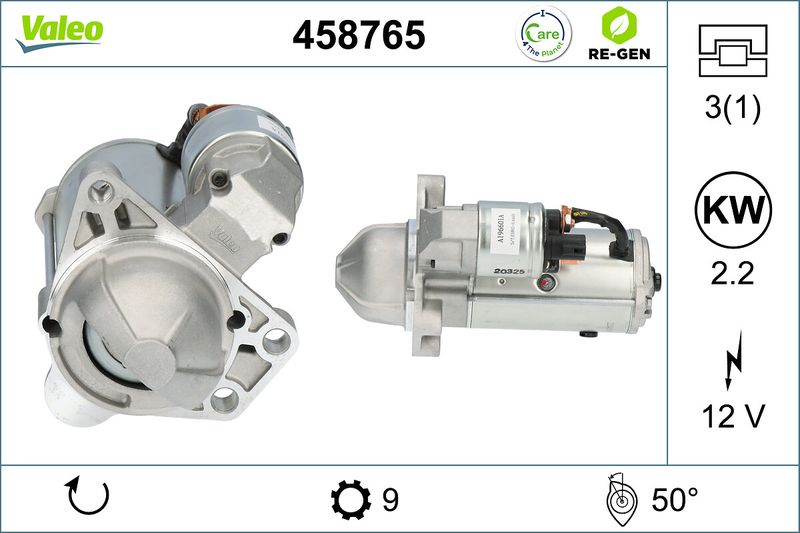 VALEO Startmotor / Starter 458765