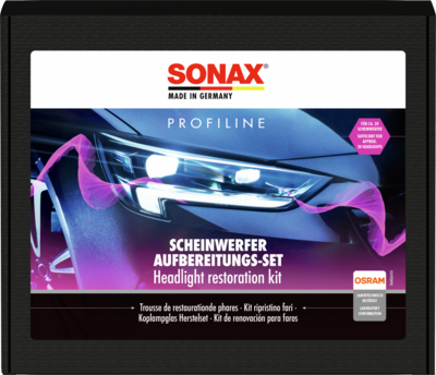 Kit restaurare faruri SONAX PROFILINE Headlight Restoration Kit…