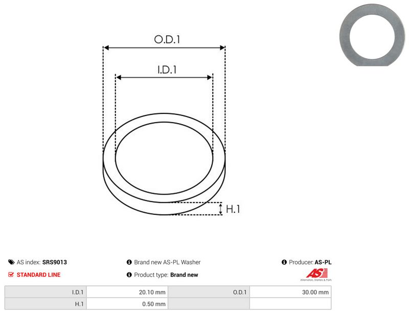 AS-PL SRS9013 Repair Set, alternator