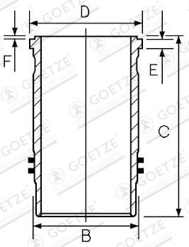 Chemise+cylindre GOETZE ENGINE 14-480440-00