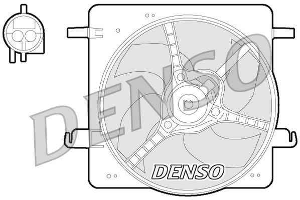 DENSO ventilátor, motorhűtés DER10008