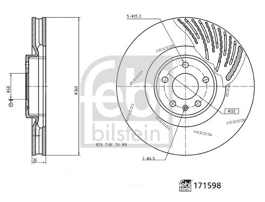 FEBI BILSTEIN 171598 Brake Disc