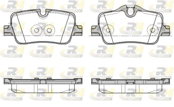 Комплект гальмівних накладок, дискове гальмо, Roadhouse 21873.00