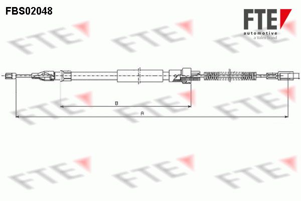 FTE huzal, rögzítőfék 9250052