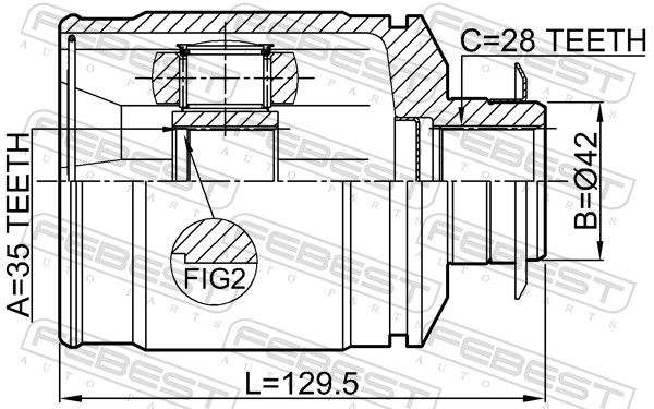 FEBEST 1211-CMRH Joint Kit, drive shaft