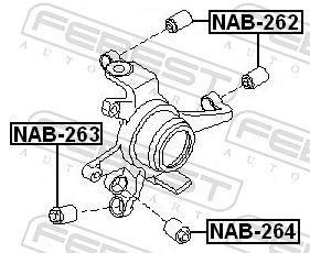 FEBEST NAB-263 Mounting, control/trailing arm