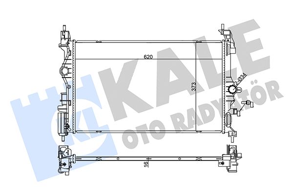 KALE OPEL радіатор охолодження Corsa E 1.2/1.4 14-