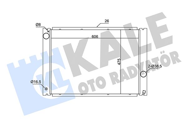 KALE BMW радіатор охолодження 5 E60,6 E63,7 E65/66 2.0/4.4