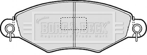 Комплект гальмівних накладок, дискове гальмо, Borg & Beck BBP1623