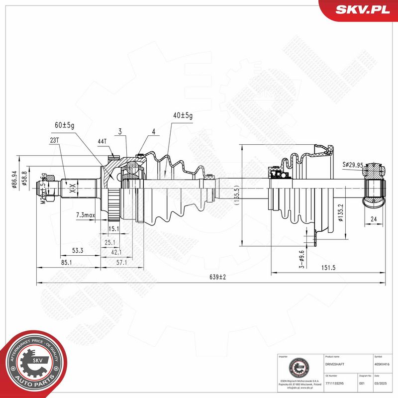 ESEN SKV 40SKV416 Pusašis