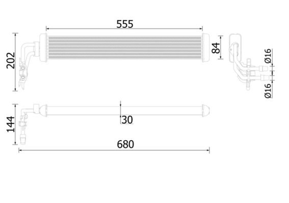 Product Image - Oliekoeler, automatische transmissie - CLC223000P - MAHLE
