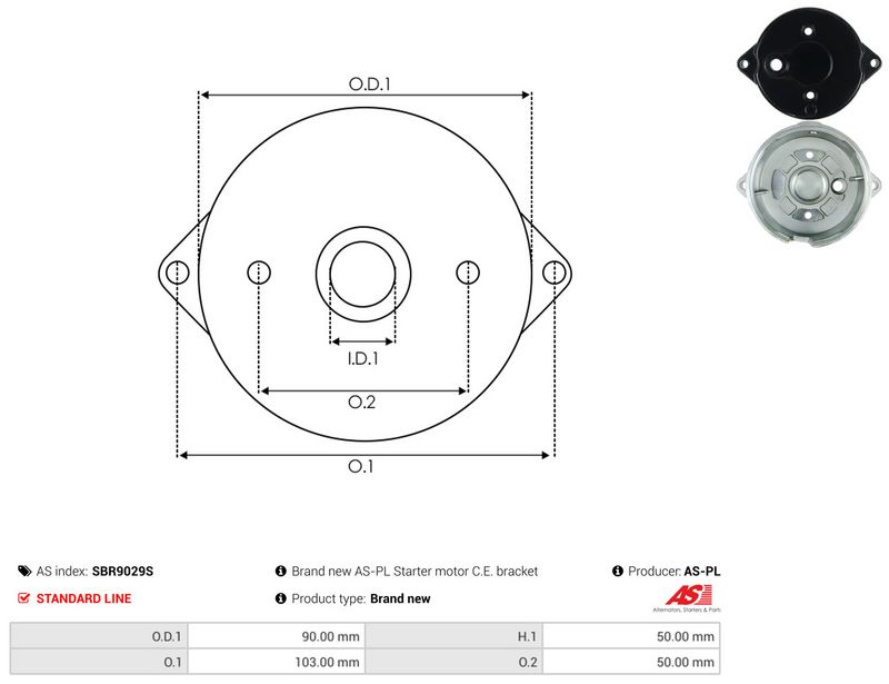 AS-PL SBR9029S Starter Lid, carburettor