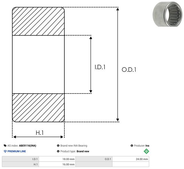 AS-PL ABE9116(INA) Bearing