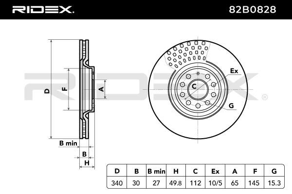 спирачен диск RIDEX