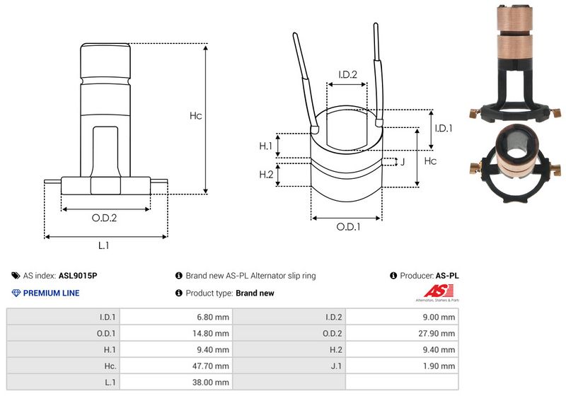 Rõngas, generaator, AS-PL ASL9015P
