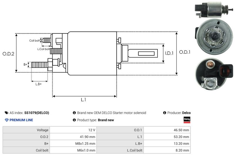 AS-PL SS1079(DELCO) Solenoid Switch, starter
